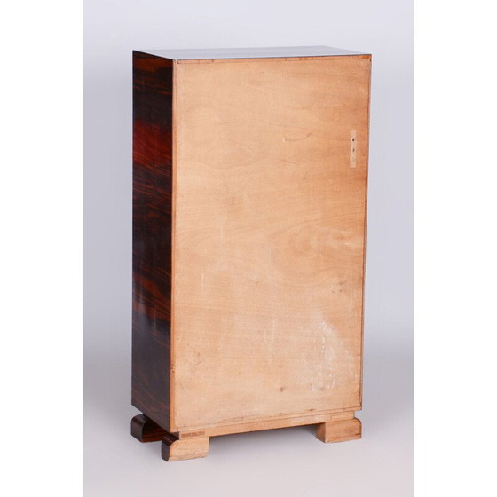Image 1 of Vintage macassar and glass bookcase by Oldřich Liška, Czechoslovakia 1930