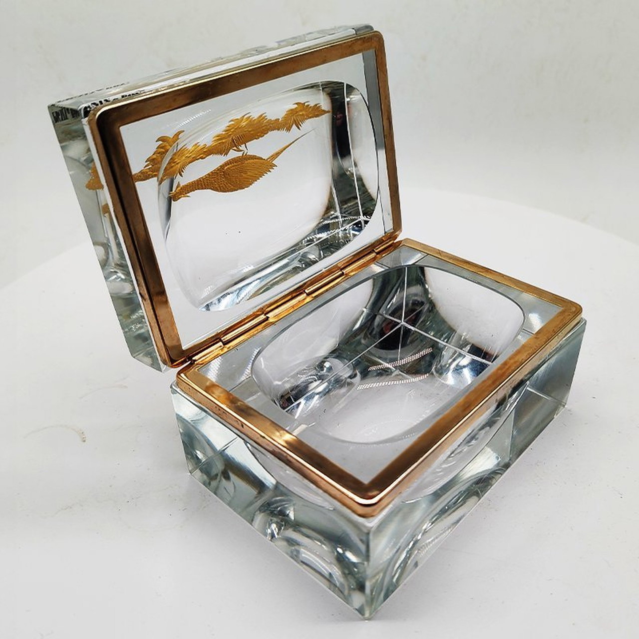 1960S Box In Murano Glass With 24K Gold Decorations By
