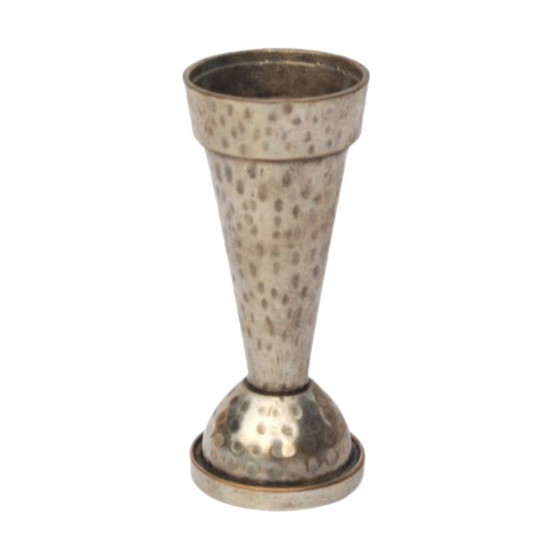 Image 1 of Vintage silver-plated and brass candle holder, Denmark 1970