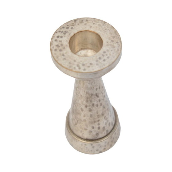 Image 1 of Vintage silver-plated and brass candle holder, Denmark 1970