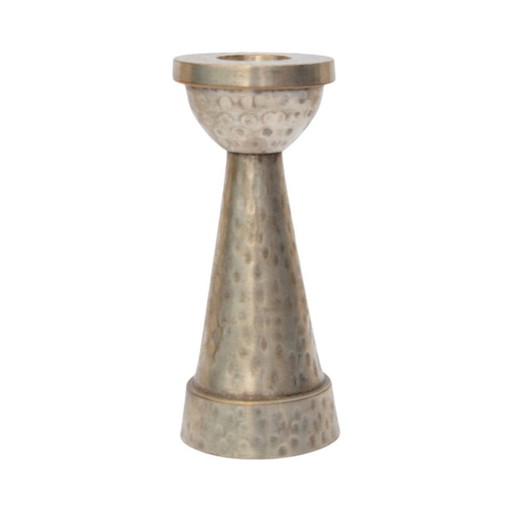 Vintage silver-plated and brass candle holder, Denmark 1970