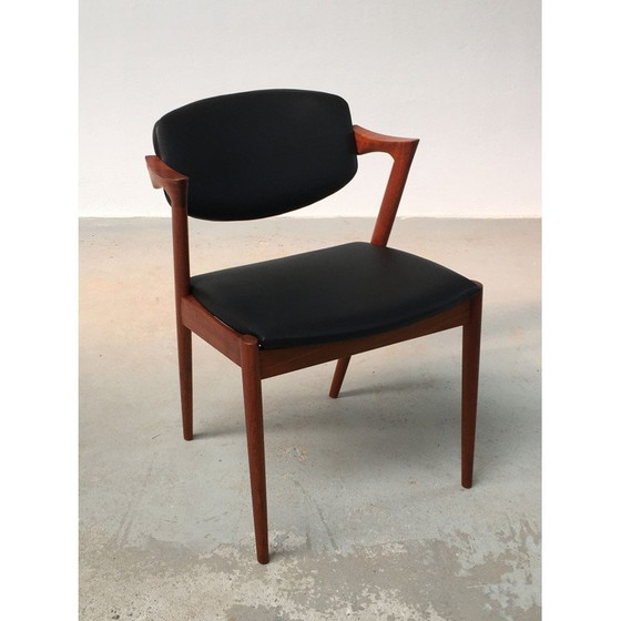 Image 1 of Set of 6 vintage teak dining chairs by Kai Kristiansen for Schous Møbelfabrik, 1960s