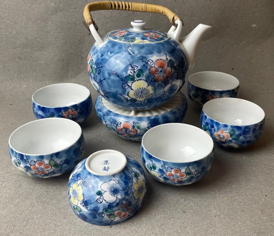 Image 1 of Japanese tea service, 8-piece UME, flowers