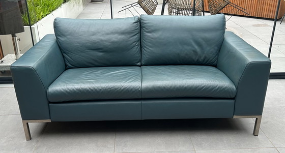 Image 1 of Montel leather 2.5 seat sofa