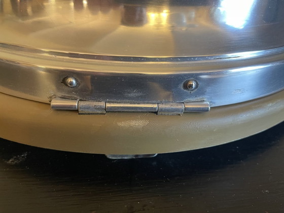 Image 1 of Clock Jaz 8 Days Vintage Industrial Wall Clock French