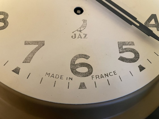 Image 1 of Clock Jaz 8 Days Vintage Industrial Wall Clock French