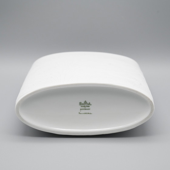 Image 1 of Rosenthal Rosamunde Nairac Bisque Porcelaine Vase Anémone Duo Op-Art H19Cm +23Cm