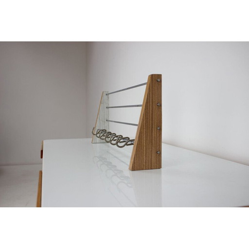 Vintage metal coat hook, Czechoslovakia 1960