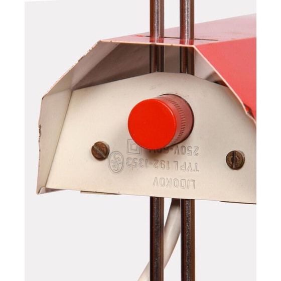 Image 1 of Lampada vintage in metallo rosso di Josef Hurka per Lidikov, 1970