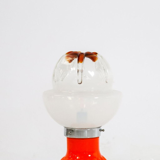 Space Age Murano orange table lamp Fungo