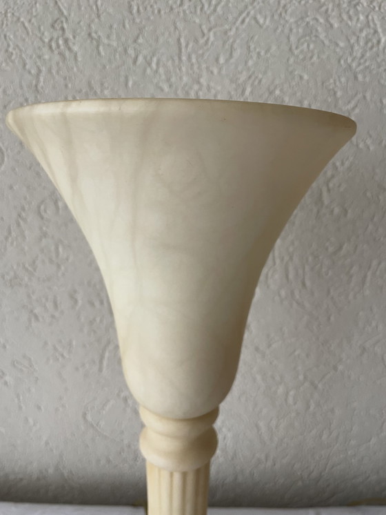 Image 1 of 2x Alabaster Lamps Van Der Bolt