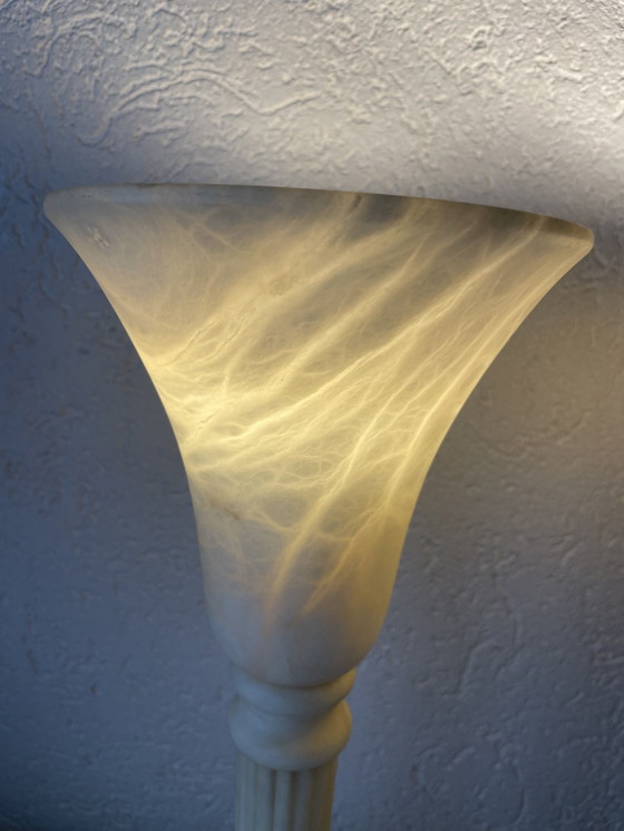 Image 1 of 2x Alabaster Lamps Van Der Bolt