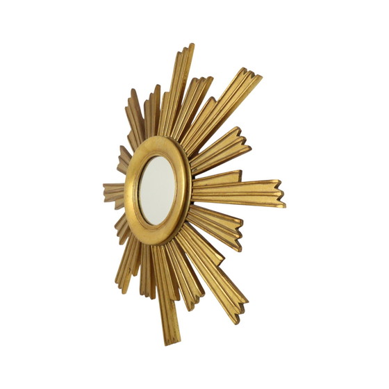 Image 1 of Wooden Sunburst Sunburst Mirror