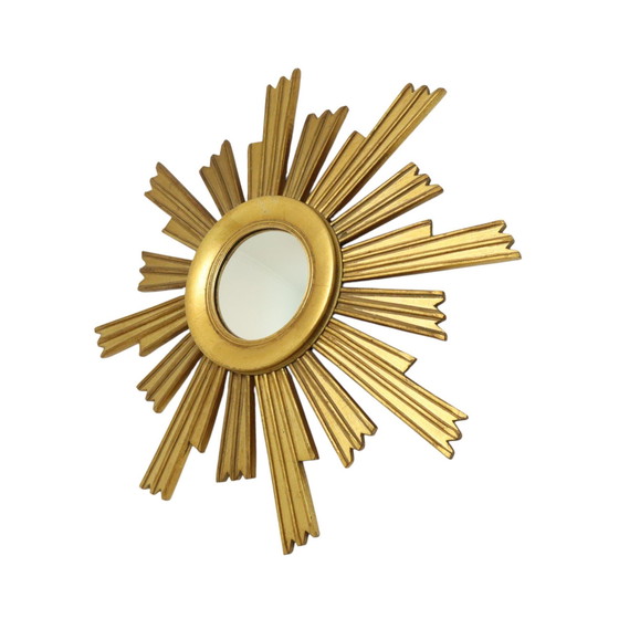 Image 1 of Wooden Sunburst Sunburst Mirror