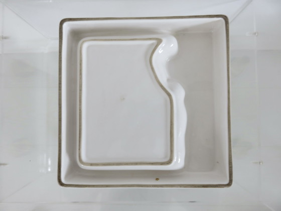 Image 1 of Large Lucky Strike "Pin Up" Bar Ashtray, Ceramic 80s 90s