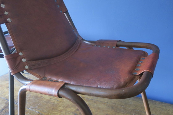 Image 1 of Pair Of Les Arcs Dal Vera Chairs Charlotte Perriand 1967