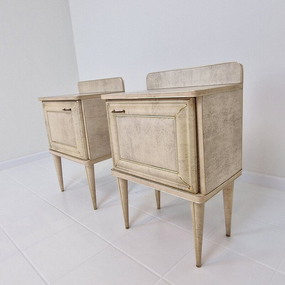 Image 1 of Pair of vintage night stands by Umberto Mascagni, Italy 1950s
