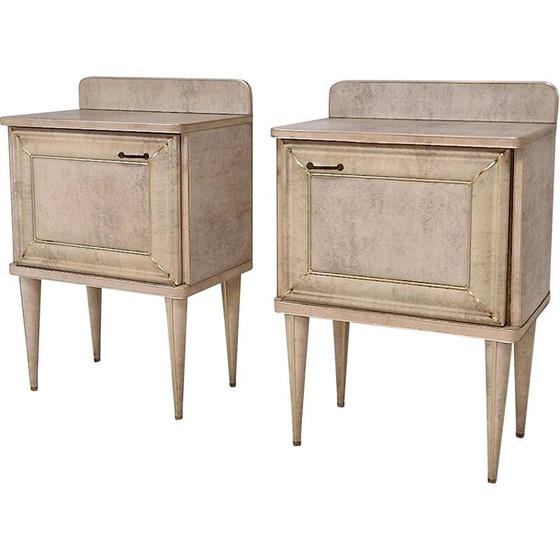 Image 1 of Pair of vintage night stands by Umberto Mascagni, Italy 1950s