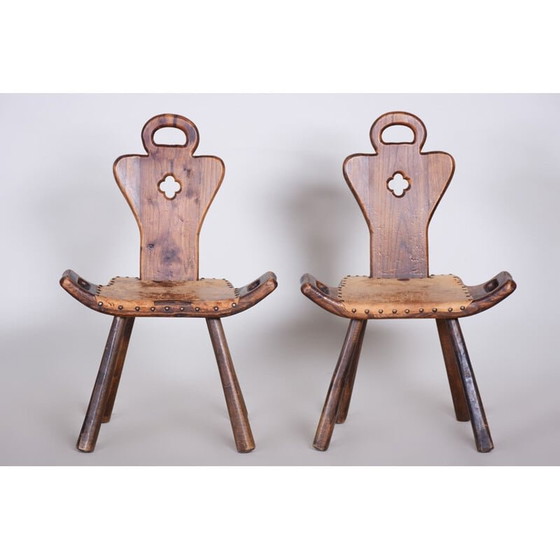 Image 1 of Par de sillones Art Déco antiguos de Krásná Jizba, Checoslovaquia, años 40