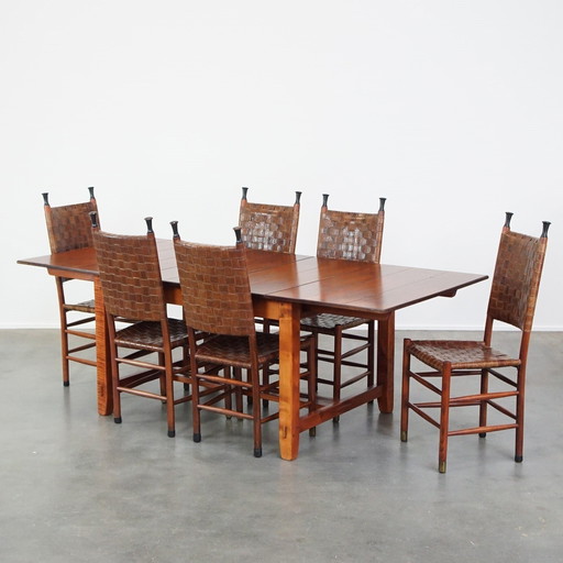 6 X Schuitema Dining Chair And Extendable Dining Room Table