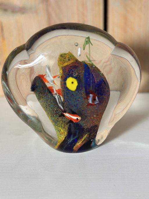 Art glass mouth blown aquarium XL