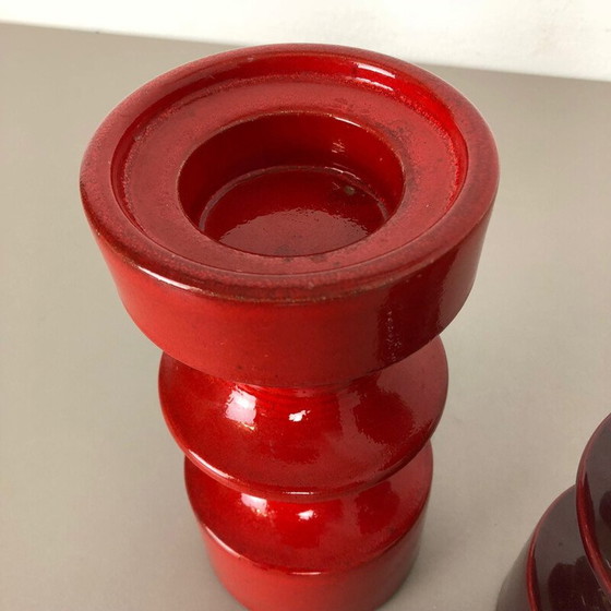 Image 1 of Coppia di portacandele vintage in ceramica di Cari Zalloni per Steuler Germania, anni '70