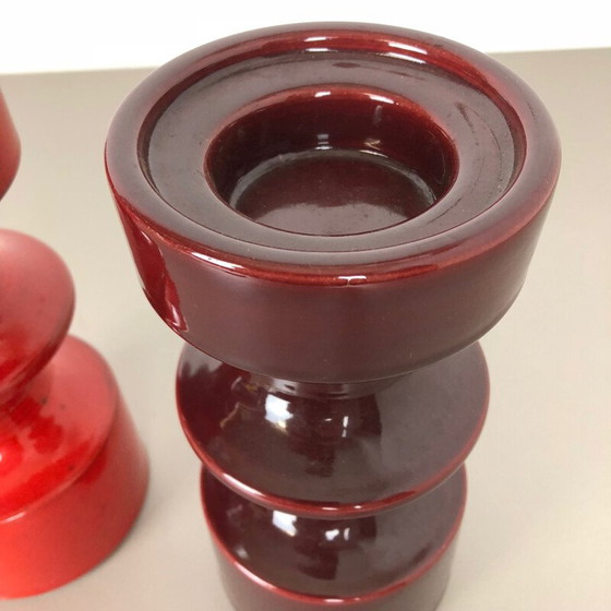 Image 1 of Coppia di portacandele vintage in ceramica di Cari Zalloni per Steuler Germania, anni '70