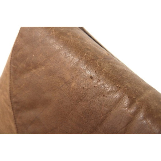 Image 1 of Vintage beech and leather armchair, Norway 1960
