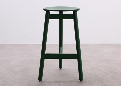 2X Dum Office Beech Barstool Green