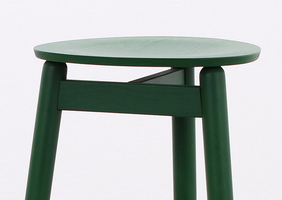 Image 1 of 2X Dum Office Beech Barstool Green