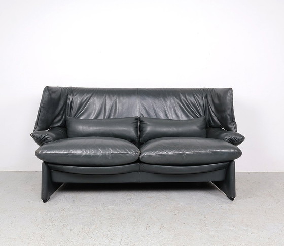 Image 1 of Cassina Portovenere Leather Sofa With Hocker