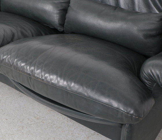 Image 1 of Cassina Portovenere Leather Sofa With Hocker