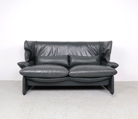 Image 1 of Cassina Portovenere Leather Sofa With Hocker