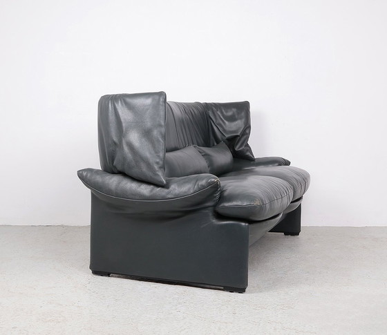 Image 1 of Cassina Portovenere Leather Sofa With Hocker