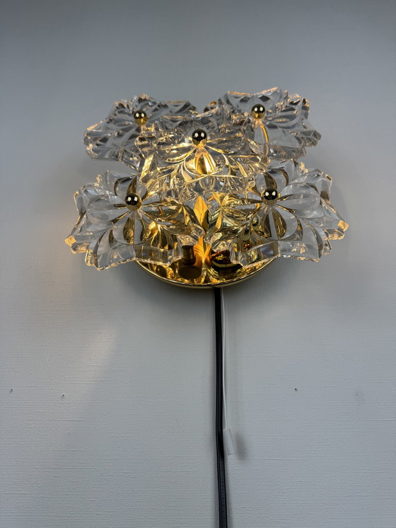 Image 1 of Solken Leuchten Wall Lamp With 5 Glass Flowers!