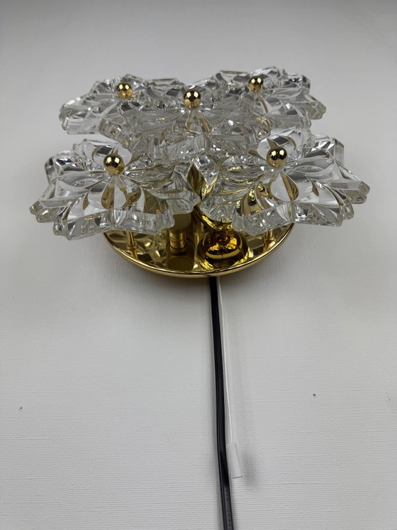 Image 1 of Solken Leuchten Wall Lamp With 5 Glass Flowers!