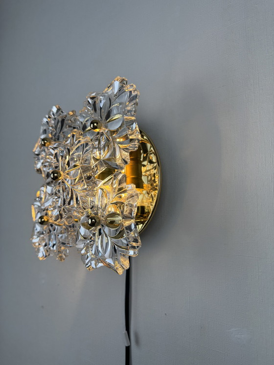 Image 1 of Solken Leuchten Wall Lamp With 5 Glass Flowers!