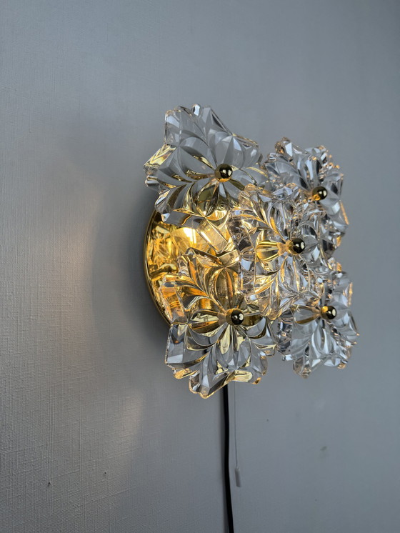 Image 1 of Solken Leuchten Wall Lamp With 5 Glass Flowers!