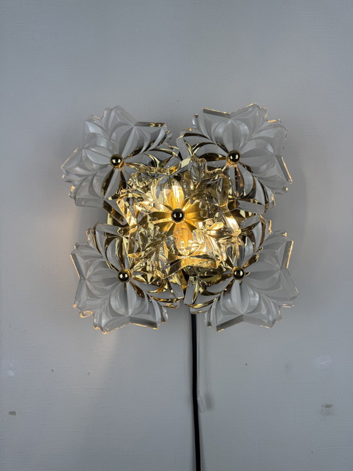 Solken Leuchten Wall Lamp With 5 Glass Flowers!