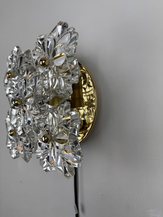 Image 1 of Solken Leuchten Wall Lamp With 5 Glass Flowers!