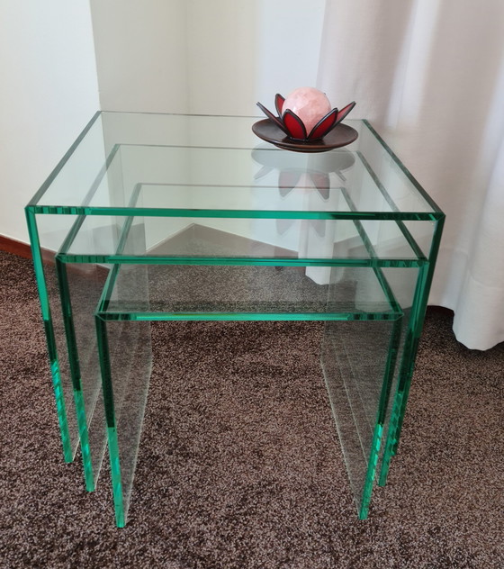 Image 1 of Ensemble de tables d'appoint Beek en verre