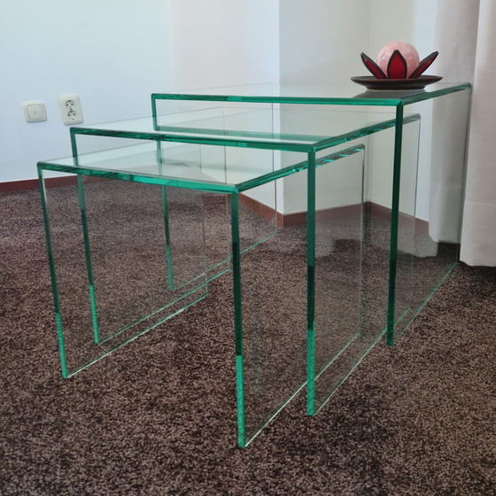 Image 1 of Ensemble de tables d'appoint Beek en verre