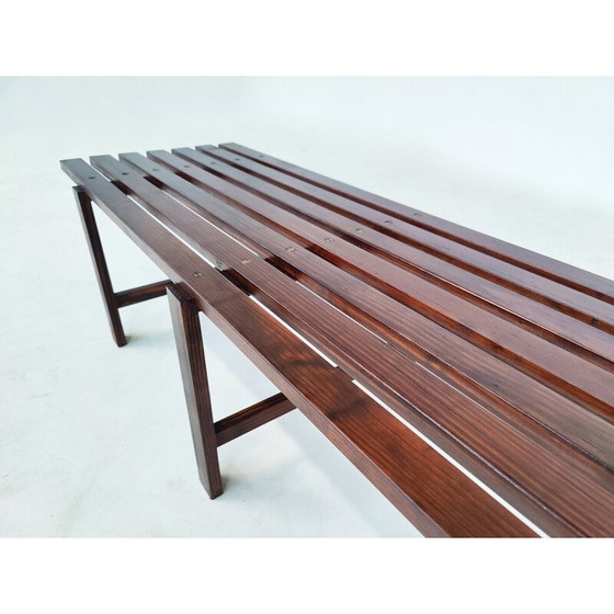 Image 1 of Vintage slatted bench, Italy 1970
