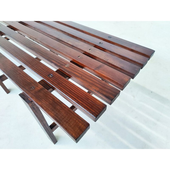 Image 1 of Vintage slatted bench, Italy 1970