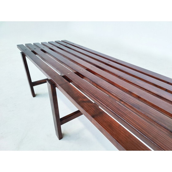 Image 1 of Vintage slatted bench, Italy 1970