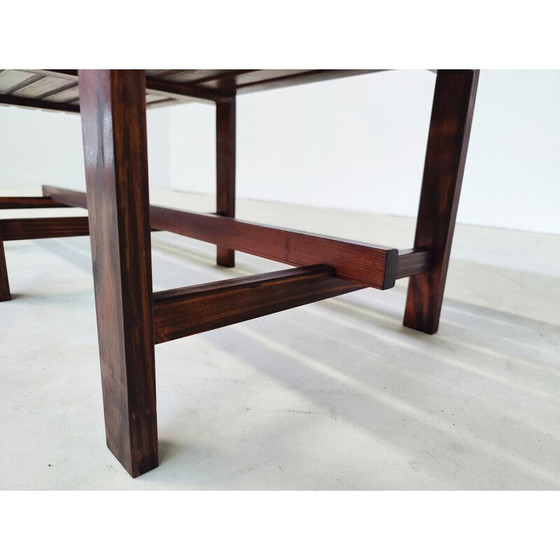 Image 1 of Vintage slatted bench, Italy 1970