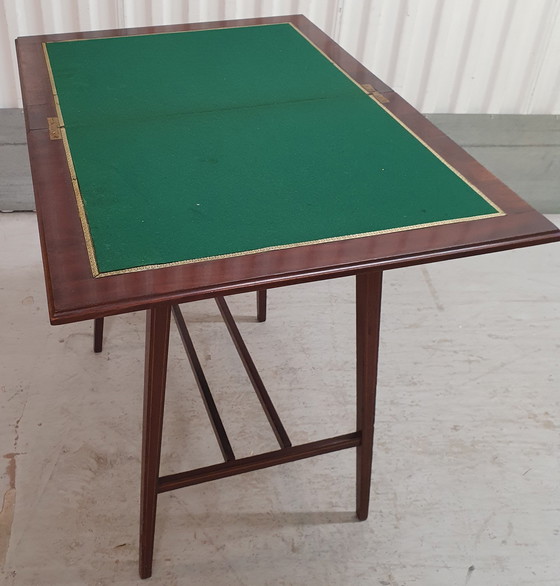 Image 1 of Tavolo da gioco vintage in mogano