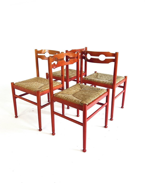 Image 1 of 4 sedie da pranzo vintage Rush anni '70