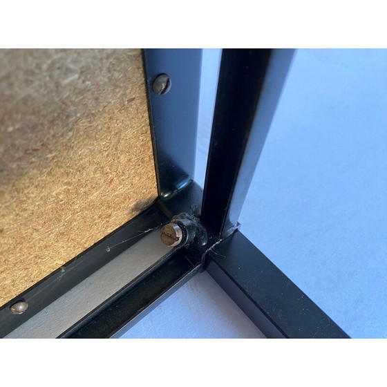 Image 1 of Tavolino da caffè vintage in ceramica grigia e acciaio nero, 1960