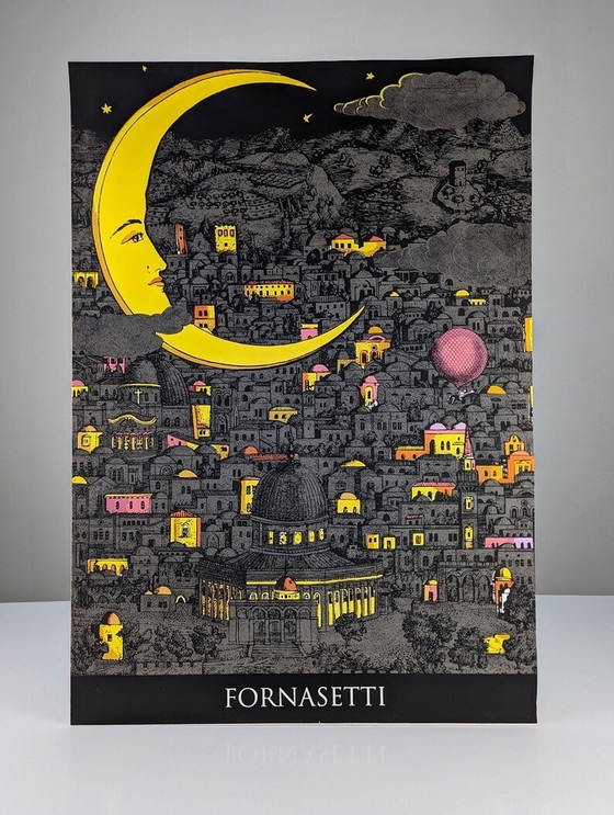 Image 1 of Manifesto d'epoca "Notte su Gerusalemme" di Piero Fornasetti